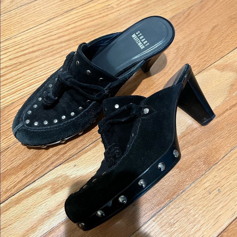 Black suede, gently worn Stuart Weitzman